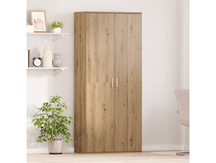 Haute commode en chêne artisanal 80x35x180 cm en bois d ingénierie