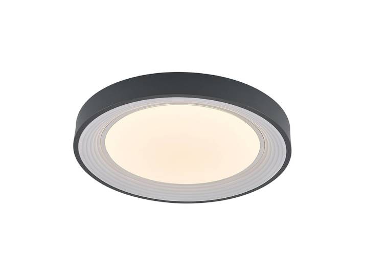 Plafonnier led en métal gris