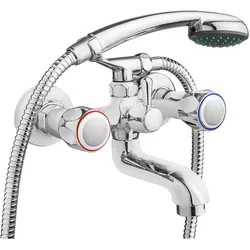 Deante, Duscharmatur + Badewannenarmatur, Wannenmischer Teno Wand Chrom (BON 011D)