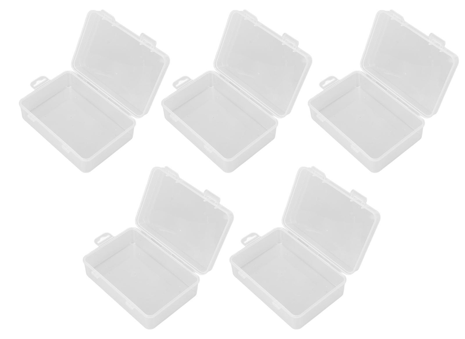 Gistuch Set van 5 Transparante Kleine Opbergboxen met Deksel van Plastic