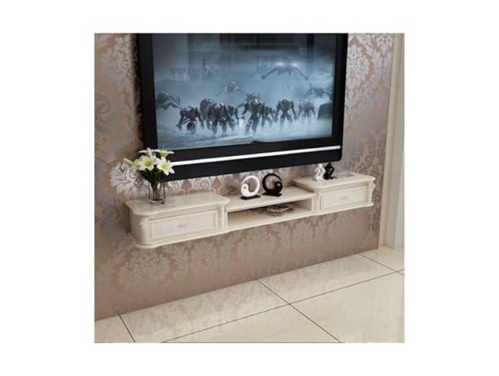 DFHS46JK Multimedia-Möbel Moderner TV-Konsolenschrank zur Wandmontage, Medienkonsole für das Wohnzimmer(Weiß,160x22x26cm)