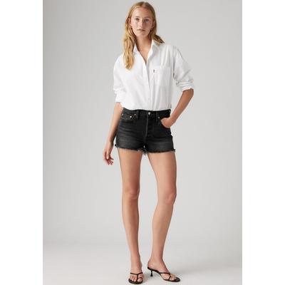 Shorts LEVI'S "501 ORIGINAL SHORT", Damen, Gr. 30, N-Gr, step on it, Web, Obermaterial: 99% Baumwolle, 1% Elasthan, figurbetont kurz, Hosen Shorts, Sommerhose 501 Collection