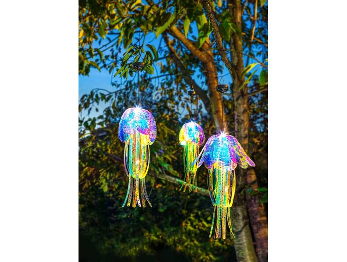 Solar-LED-Qualle, Bunt