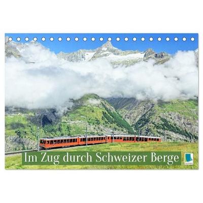 Im Zug durch Schweizer Berge (Tischkalender 2027 DIN A5 quer), CALVENDO Monatskalender