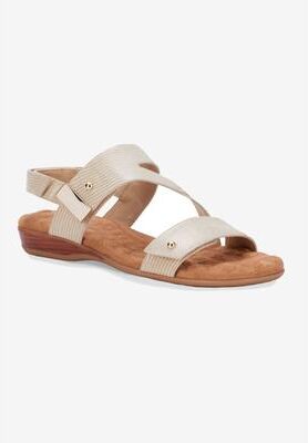 Women's Chole Sling Back Sandal by Ros Hommerson in Natural Patent Lizard (Size 7 M)