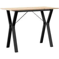 vidaXL Esstisch Y-Gestell 100x50x75 cm Massivholz Kiefer und Stahl