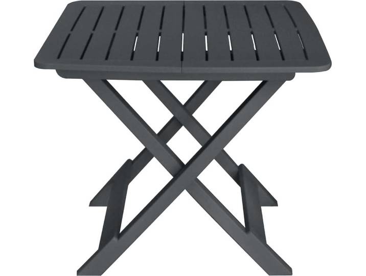 vidaXL Ensemble Bistro 3 pièces Pliable Plastique Anthracite