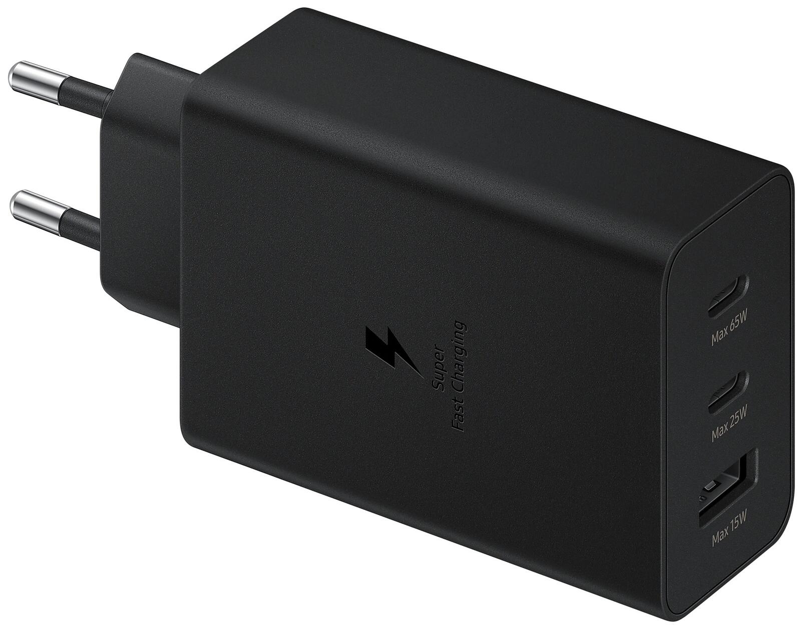Samsung EP-T6530 65W USB-A, 2x USB-C Schnellladegerät, schwarz EP-T6530NBEGEU