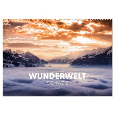 Wunderwelt Schweiz (Wandkalender 2027 DIN A2 quer), CALVENDO Monatskalender