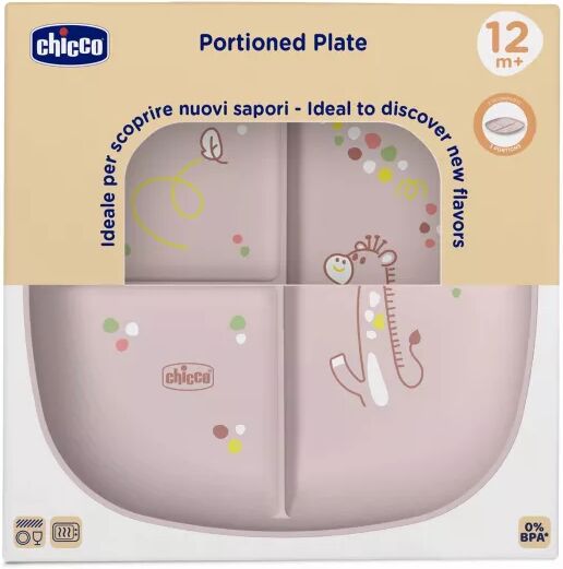 Chicco Plato porcionado  Rosa 12m+