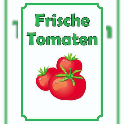 HB-Druck Frische Tomaten Schild Hochkant A1 (594x841mm)