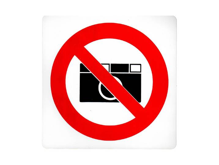 Schild Fotografieren verboten 15 × 15 cm