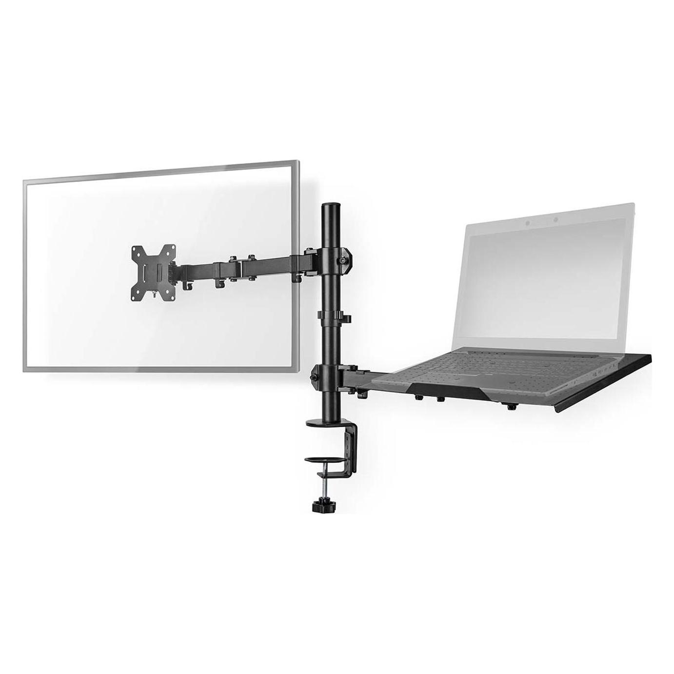 Nedis Schreibtisch Monitorhalterung | Notebook | 1 Bildschirm(e) | 15 - 32 " | 75x75 / 100x100 | Int (Tisch, 32", 8 kg) (MMSISNB110BK)