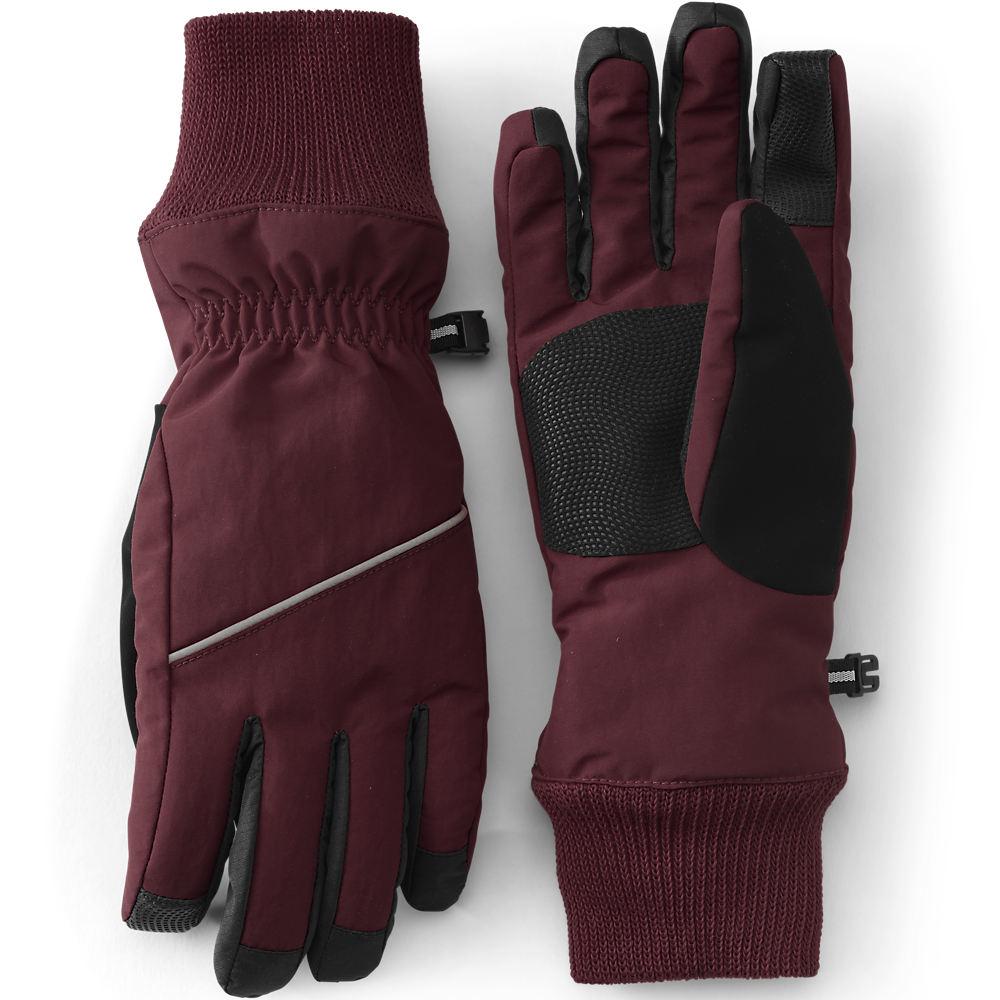 Wasserdichte Handschuhe, Damen, size: regular, Rot, Nylon, by Lands' End