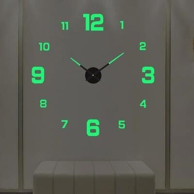 Uplift Essentials 3D Luminous Minimalist DIY Wall Clock 063 Luminous 3d 51 In (130cm)
