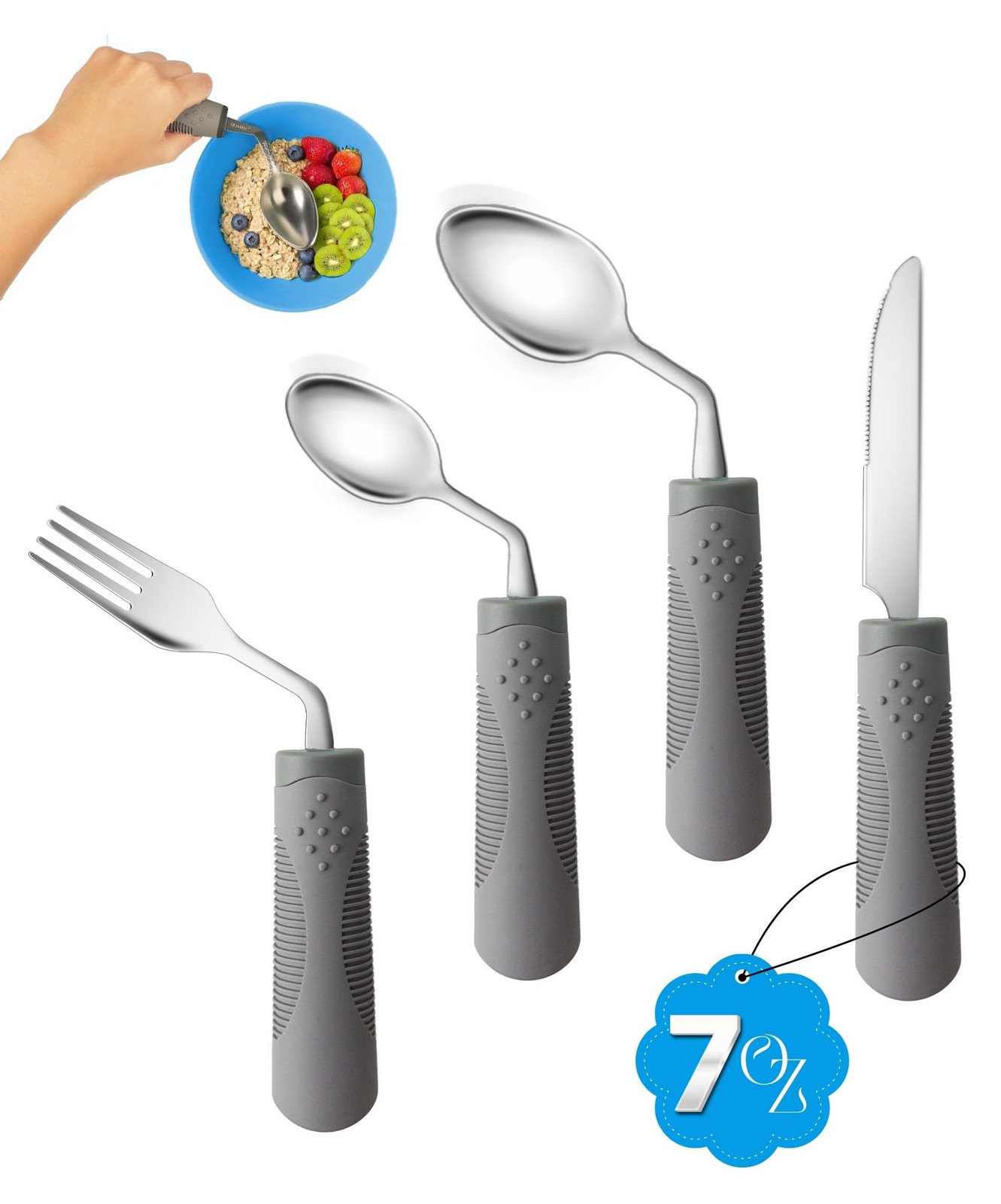 Solidchoice 4-delige gewogen bestekset voor Parkinson