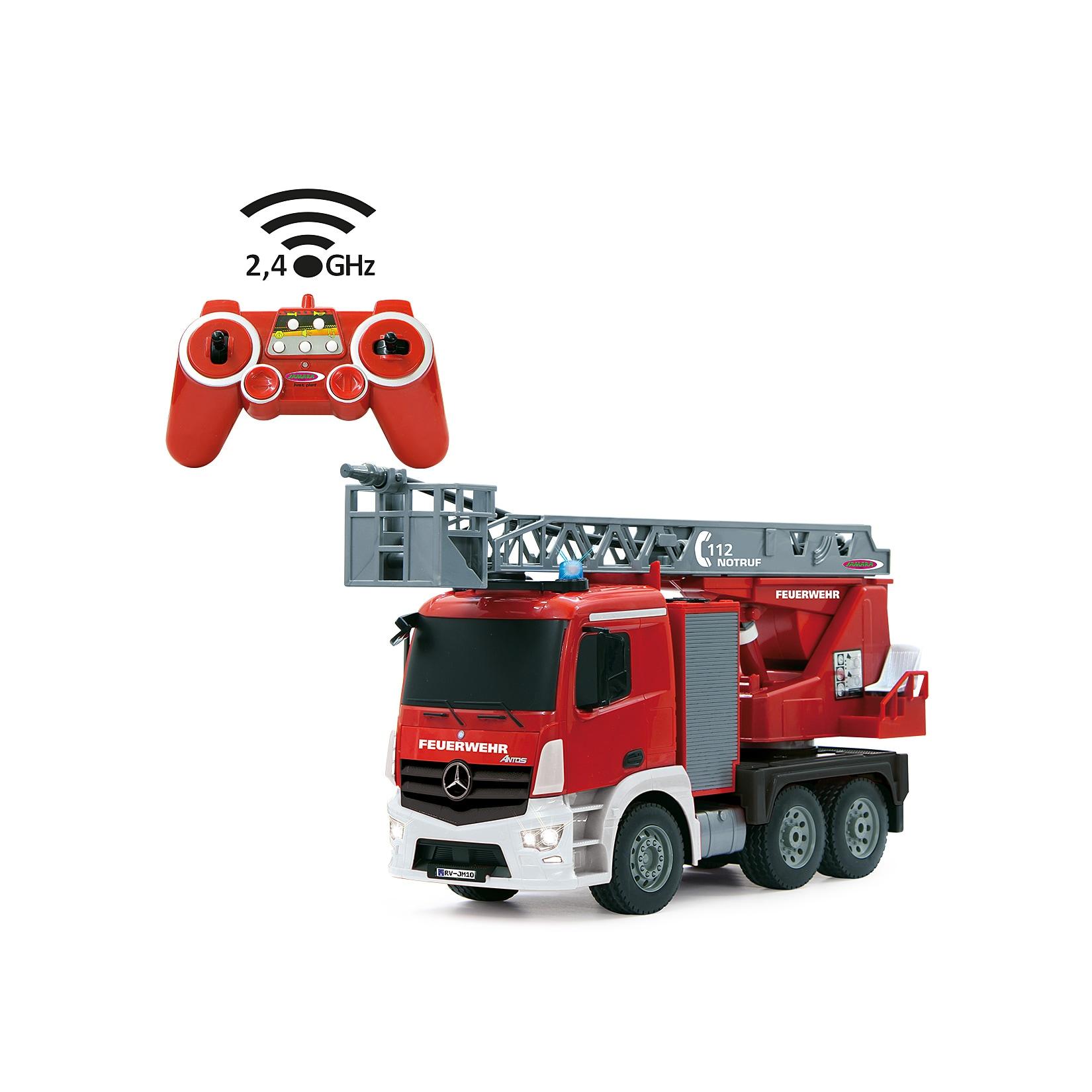 JAMARA Feuerwehr Drehleiter Mercedes-Benz Antos 1:20 2,4GHz mit Spritzfunktion