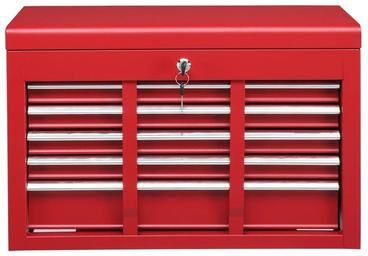 5 -Drawer Steel Top Chest in Red