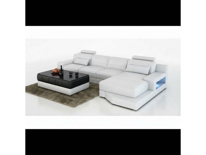 JVmoebel Ecksofa Elegantes Ledersofa mit USB-Anschluss und Bettfunktion, Made in Europa