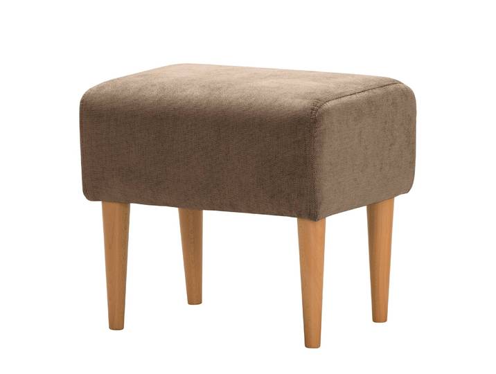 Repose-pieds Oldbury I 49 x 44 x 37cm Beige/Marron/Cappuccino Tissu Lito: Cappuccino