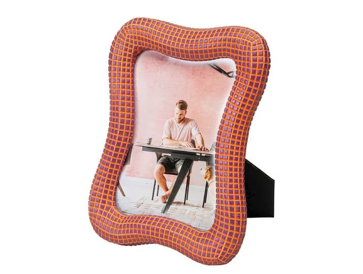 Cadres photo Wavy Polyester Orange/Orange 18 x 23 x 2cm