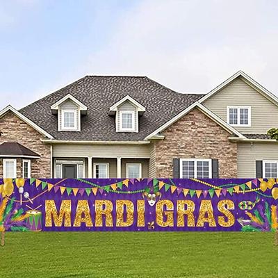 Mardi Gras Karneval Parade Flagge Outdoor Terrasse Garten Flaggen Parade Banner Dekor Party liefert