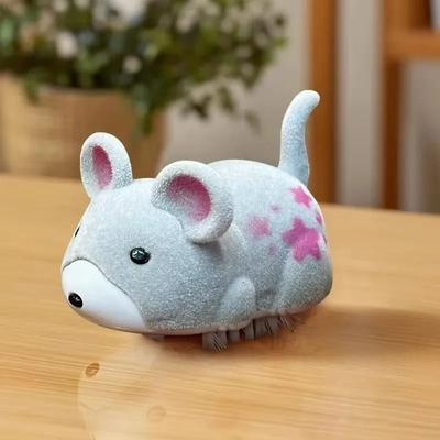 Uplift Essentials Smart Self Moving Electric Mouse Cat Toy Interactive Obstacle Avoiding Robotic Hamster For Indoor Kittens & Cats grey