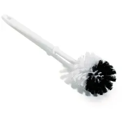 Toilettenbürste PVC mit Stielloch, Bürste 7,5 cm WC-Bürste Borsten schwarz/weiss, leicht