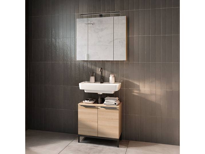 Salle de bain Lavega - 2 élém. 60 x 200 x 38cm Marron