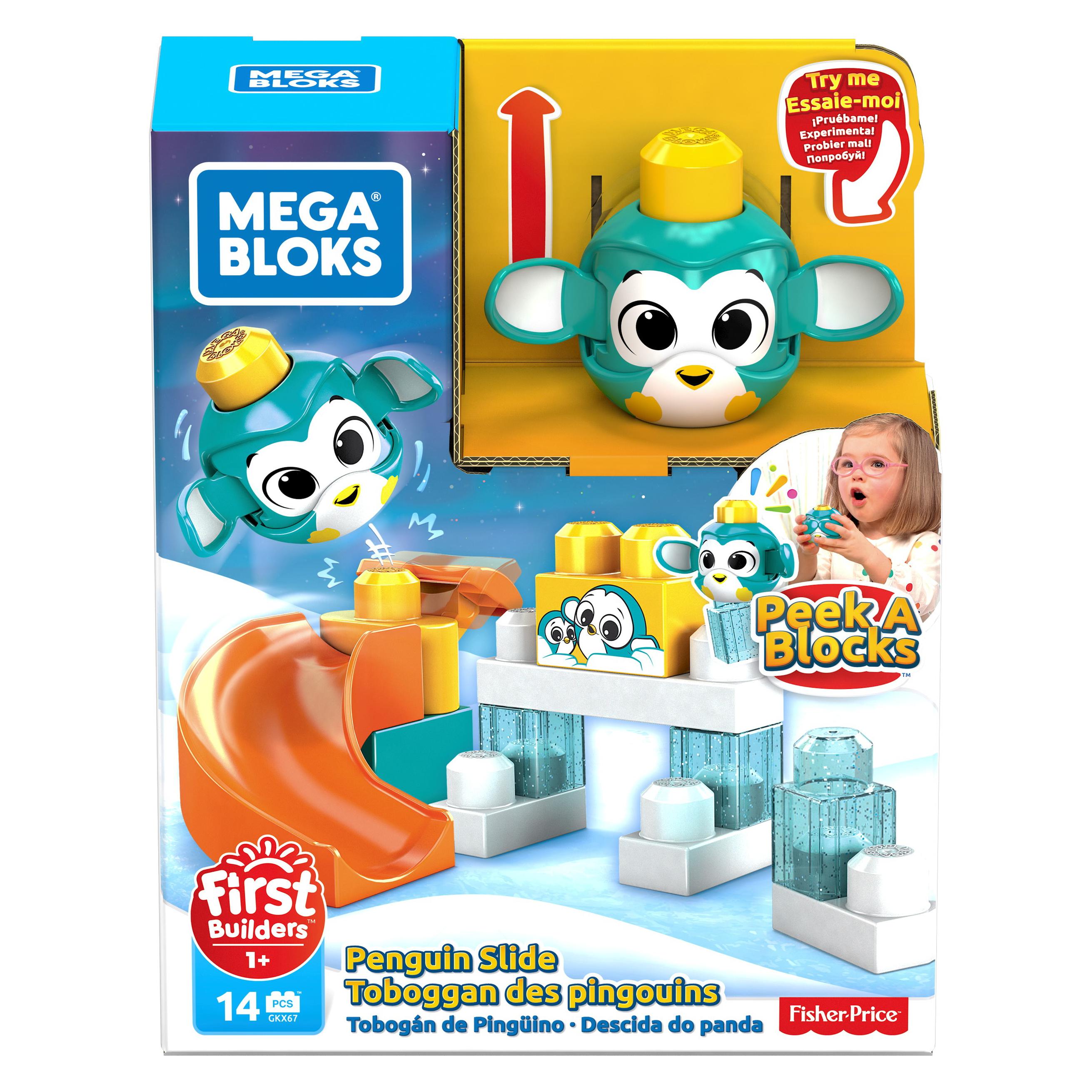 Mega Bloks Guck-Guck Pinguin-Rutsche Südpol Spielset (14 Teile) (GKX67)
