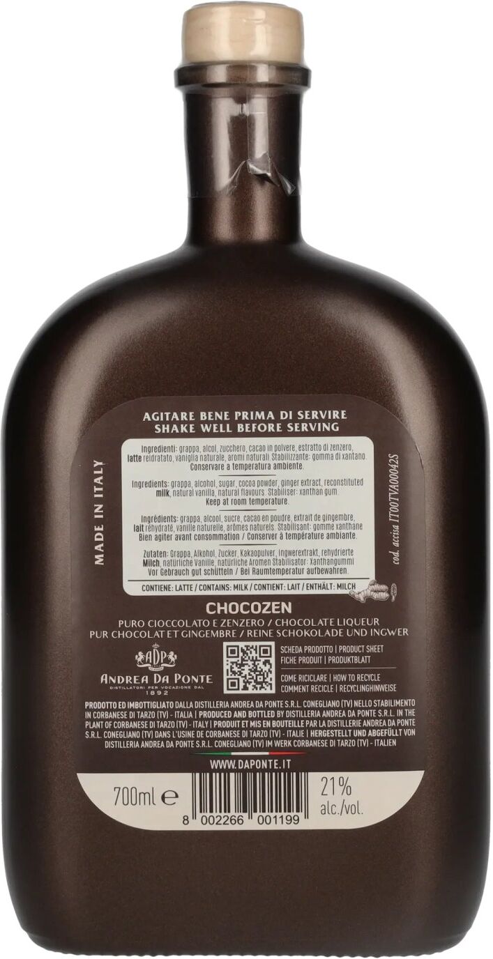 Andrea da Ponte Chocozen Chocolate Liqueur 21% Vol. 0,7l