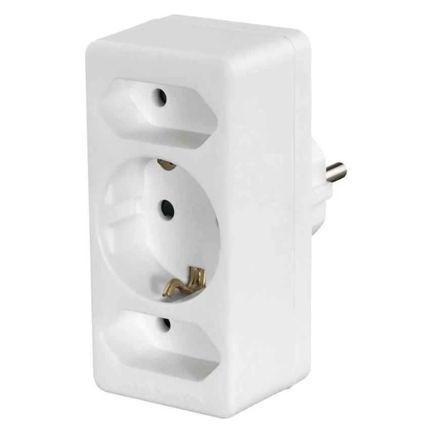 Hama 00108844 Typ F (Schuko) Universal Weiss Netzstecker-Adapter (3x, CEE 7/3) (00108844)