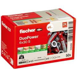 Fischer 535459 DUOPOWER 6x30 S LD 2-Komponenten-Dübel 30 mm 6 mm 50 St.