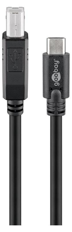 Goobay USB-C naar USB-A kabel, zwart, 1 meter