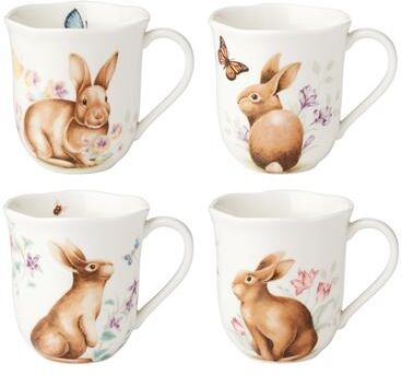 Lenox Butterfly Meadow Bunny Mugs, Set of 4