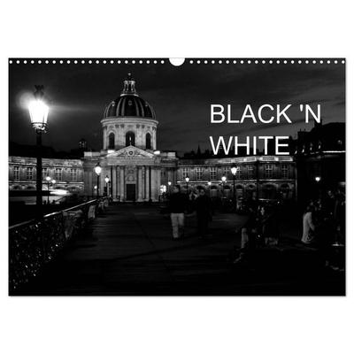 BLACK 'N WHITE (Wandkalender 2027 DIN A3 quer), CALVENDO Monatskalender
