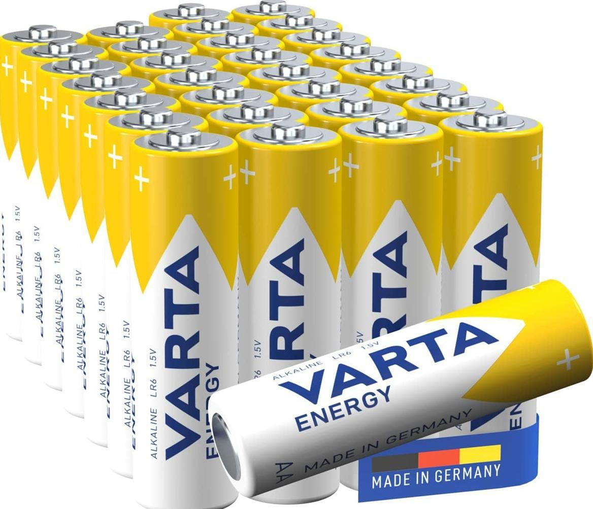 Varta ENERGY AA Alkaline batterijen, 30 stuks