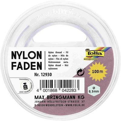 Folia Nylonfaden auf Spule, 0,3mmx100m, transparent