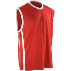 Spiro, Herren, Sportshirt, Men's Basketball Quick Dry Top (S), Mehrfarbig, Rot