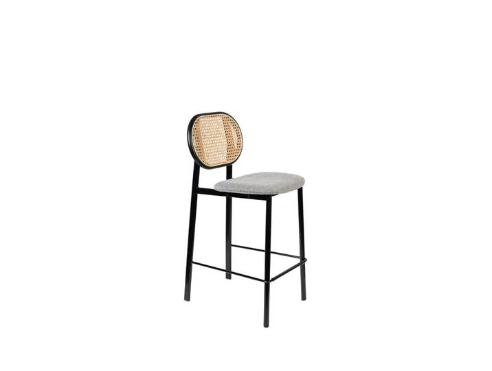 Barhocker Spike Natural/Grey mit Buchenholzgestell von Zuiver