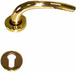 ghidini 55744285501 Maniglia Milena Ottone Lucido Rosetta 8 Yale - 55744285501