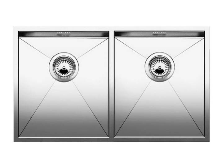 BLANCO évier 2 bacs BLANCOZEROX 340/340-U 1513452 (Sous le plan de travail - Acier Inox)