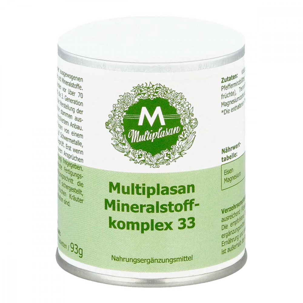 Plantatrakt GmbH Multiplasan Mineralstoffkomplex 33 Tabletten 04155490