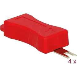 DELOCK 86412 - Netzwerk RJ45 Secure Clip Werkzeug 4 Stück Set