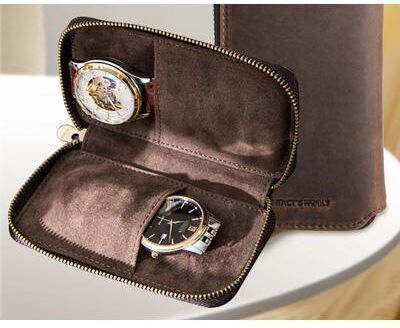 Multicon Wholesale Hub Portable Leather Watch Case Travel Jewelry Storage Organizer For Watches & Accessories Portable Leather Watch Case Travel Jewelry Storage Organizer For Watches & Accessories