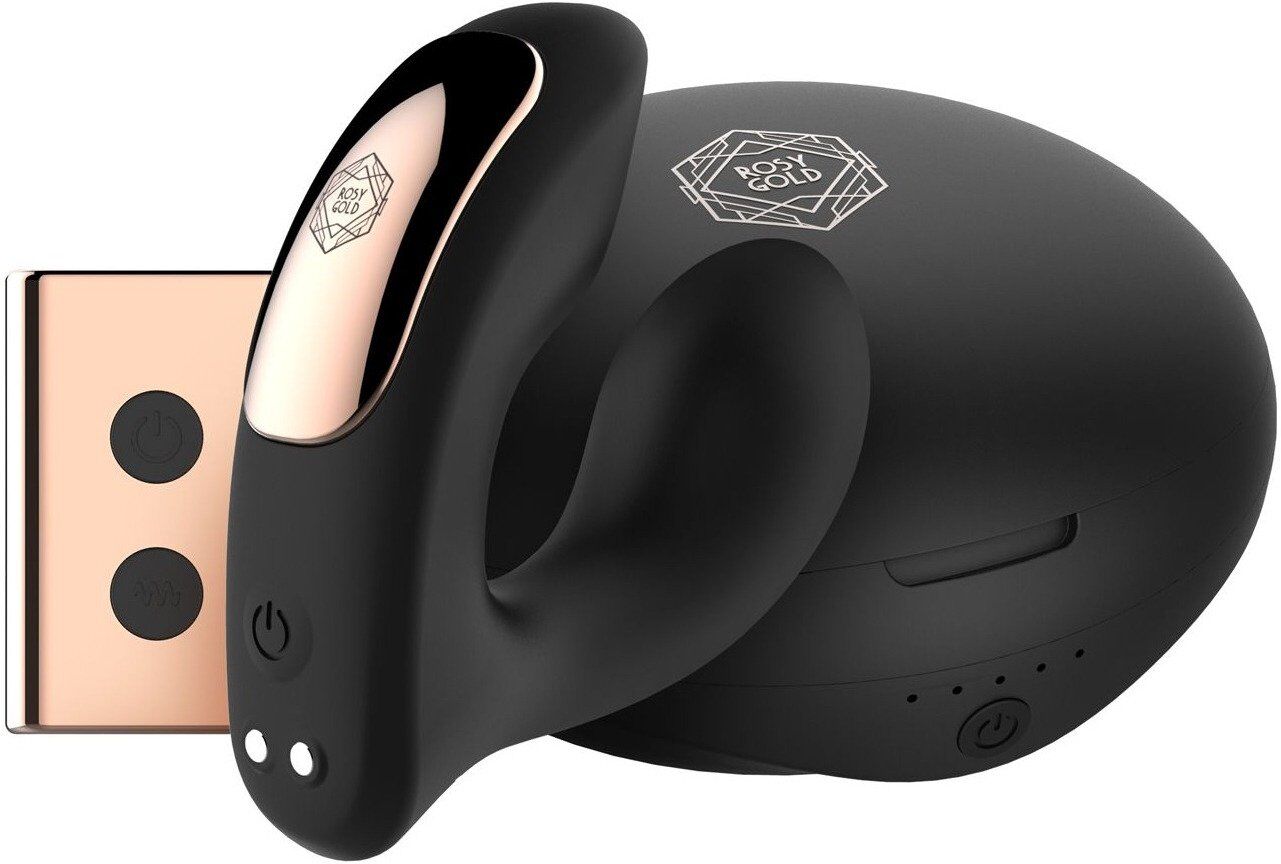 Rosy Gold Vibromasseur portable discret avec étui de chargement élégant