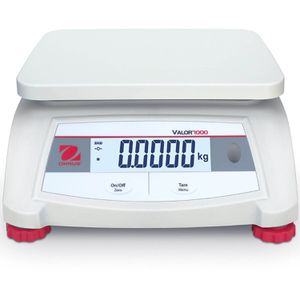 OHAUS Digitalwaage Valor 1000, V12P15, Teilung 2 g, Kompaktwaage, Netz- & Batteriebetrieb, LCD-Display, 15 kg