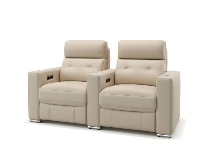 Leder 2 Sitzer Sofa MATERA mit Sitztiefenverstellung