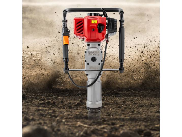 Pile driver 52CC à deux temps avec poignée antidérapante, outil de jardinage pour clôtures, piquets étoile, piquets et exploration géophysique