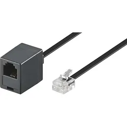 Goobay RJ11 Verlängerungskabel 15m,sw,St/Bu 68258
